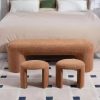 Small Foot Stool Ottoman 15.4" Footstool with Legs Under Desk Footrest for Living Room Bedroom and Office furniture