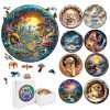 3D Mushroom Village Wooden Jigsaw Puzzle Montessori Games Puzzles Animal Toy for Adults Kids Exquisite Pattern Birthday Gift