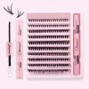 No Need Glue Fox Eye Effect Fluffy False Eyelashes Self-adhesive Reusable DIY Segmented Thick Winged Lash Extension Daily Use