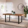 Bar Table with Storage, Round High Pub Table, Synthetic Leather with Stitching, MidCentury Modern, Kitchen Home Bar, Living Room