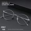 Vintage Eyeglasses Fashion Round Pure Titanium Eyewear Luxury Prescription Glasses Frame For Men Women Blue Light Lenses to Read