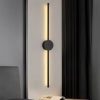 Modern LED Wall Lamp Minimalist Led Light Bedroom Bedside Long Strip Wall Sconces Living Room Sofa Home Indoor Lighting Fixture