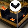 Acrylic Aquatic Plant Cup Aquarium Fish Tank Glass Plant Pot with suction holder Feeding Container Stand for Aquarium Lanscape
