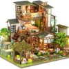 DIY Miniature House Kits, Tiny House Kit, Doll House Kits for Adults to Building, Unique Gift for Birthday Mothers Day, Bamboo S