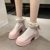 Lolita Shoes Women PU Leather Platform Mary Janes Shoes Women's Japanese Style Vintage Chunky Heels Pumps Plus Size 42