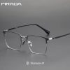 FIRADA Fashion Comfort Glasses Retro Luxury Titanium Square Eyewear Optical Prescription Eyeglasses Frame For Men Women 20363-C