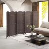 Room Divider Screen, Freestanding Privacy Partition Wall, Zipper Connected Panels with Wheels, Office Space Separator