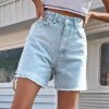 Women s High Waist Ripped Denim Shorts Vintage Frayed Hem Jean Short Pants for Summer Holiday Party Outdoor Wear