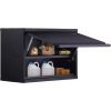 Tall Bathroom Storage Cabinet with Freestanding Adjustable Shelves, Narrow Storage Linen Cabinet with 2 Doors and 1 Drawers