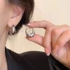 925 Sterling Silver Vintage Round Earrings For Women Trendy Metal Hoop Earring Jewelry Prevent Allergy Party Accessories Gifts