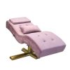 Black Tattoo Bed with Salon Stool, Esthetician Bed Tattoo Table with Storage Basket, Multi-Purpose Lash Chair Spa Bed,