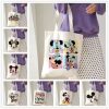 New Large capacity Single Shoulder Canvas Bag Stylish Letter Style Student Install books Handbag for Class, Fashion Shopping Bag