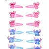 6 Disney Stitch series acrylic BB clips, cute and trendy hair accessories, colorful and fashionable, perfect for dressing up.