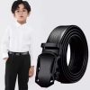 Children's belt, boys' automatic buckle, versatile, trendy Korean version, pants belt, youth student belt