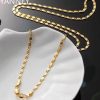 Hot sale 925 Sterling Silver 18K Gold flat Clavicle chains Necklaces for Men Women wedding Jewelry Christmas gifts 40-75cm