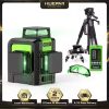 Kiprim Laser Level 2 Lines/5 Lines 360 Automatic Leveling Level Construction Tool Equipment Green Light Professional Cross Laser