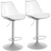 VASAGLE Bar Stools Set Of 2, Counter Height Saddle Bar Stools, 26-Inch Backless Kitchen Stools With Wood Legs, PU Leather Thi
