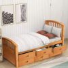 Twin Size Upholstered Platform Bed With Rabbit Shaped Headboard Kids Bed Bedroom Slide Bed Home Furniture