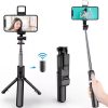 Handheld Gimbal Stabilizer for Smartphone 1-Axis with Selfie Stick Tripod Stand Wireless Bluetooth Remote for iPhone Android
