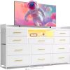 4 Drawers Dresser Chests for Bedroom Wood Chest of Drawers Dresser Drawer Organizer for Living Room Hallway and Entryway