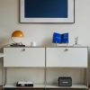 5-Tier Display Cabinet, Glass Display Case with 2 Doors and Adjustable Shelves, Wall-Mounted, White
