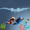 Cartoon Fish Tanks Decor Mini Diver Simulated Floating Mermaid Aquarium Fish Tank Decoration Kiki Pendant Aquarium Accessories