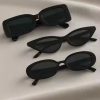 3PCS Unisex Cat Eye&Round&Square Plastic Frame Fashion Sunglasses For Outdoor Travel Hiking