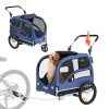 Dog Stroller Pet Travel Carriage Safe 4 Wheeler with Foldable Carrier Cart