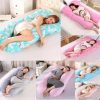 Adjustable Width Pregnancy Pillow Multifunctional Maternity Waist Protection Side Sleeping Pillow Pregnant Woman Belly Pillow