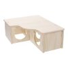 Large Outdoor Catio Enclosures - Wooden Cat House Weatherproof with Multi Platforms & Weather Resistant Roof, Indoor Interoperab