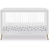 4-in-1 Convertible Baby Crib Changing Table Combo GREENGUARD Gold Certified Adjustable Height Wood Toddler Bed Daybed Full-Size