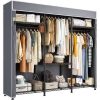 Armoire Wardrobe Closet, 72" Tall Wood Cabinets with 4 Doors, Clothing Storage Closet Wardrobe with Adjustable Shelves, Hanging