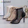 Diamond Bow Sandals And Slippers For Women Wearing Thick Heeled Sandals Slippers Large Size High Heels Boots For Women Sexy