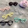 Nori 6.5cm Plastic Framed Glasses Black Sunglasses for 15cm KPOP Labubu Cotton Doll