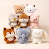 Cute 16cm Plush Companion Doll Capybara Elephant Stuffed Animal Pillow Plush Bear Animal Plush Toy Sleeping Gift