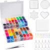24 Colors 5mm Fuse Bead Kit Craft Kit for Kids 5 Pegboards,Ironing Paper Accessories Exercise Kid's Concentration and Endurance