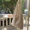 2025 New Summer Women's Woven Crochet Tote Bag Beach Vacation Shoulder Bag Lightweight Cotton Linen Boho Hollow Out Purse