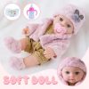 12in/30cm Reborn Doll Soft Baby Doll feeding bottle Limb Movable and Clothes Detachable Can Washed Appease Children's Toy Gift