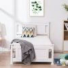 King Size Bed Frame with LED Lights and USB Ports, Metal Platform Bed with Storage Headboard and 4 Large Drawers