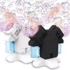Floor standing light bubble machine toy rotates to create bubbles for children's outdoor activities without battery bubble water