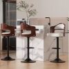 Adjustable Salon Bar Stool Hydraulic Vanity Swivel Rolling Chair Tattoo Massage Spa with 5 Wheels