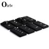 Oirlv Black Velvet Jewelry Display Set for Earring Ring Necklace Bangle Shop Trays Counter Jewelry Display Props