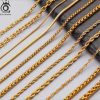 ORSA JEWELS 14k 18k Gold 925 Sterling Silver Paperclip Chopin Rope Cuban Figaro Box Cable Chain Necklace Simple Basic Chain Neck