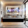 JHK-Full Length Arched Right Angle Mirror with Stand for Living Room, Sturdy Aluminum Alloy Frame, Bedroom Furniture, 59 "x 16"