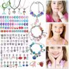 Jewelry Making Kit Charm Bracelet Necklace Present Alloy Beads Set DIY Toys for Children Bracelets Birthday Gifts for Girls