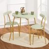 3 PCS Outdoor Picnic Table and Benches Set for 6 People 1. 93" Umbrella Hole