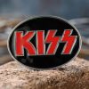 1 drop oil embossed KISS letter buckle, stylish men's novelty belt buckle