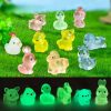 5/10pcs Funny Color Change Duck Pendants for Bag Ornament UV Photochromic Simulation Roast Duck Keyrings for Women Birthday Gift