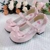 women's Bow versatile high heels Mary Jane thick soled leather shoes Fashion elegant shoes Trendy ladies pumps Zapatos Mujer