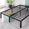 Full/Queen size bed frame with charging station, LED bed frame, headboard with frame, platform bed frame, soft cushion bed frame